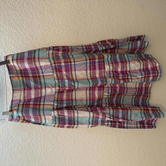 Women’s KITRI Lupeta Plaid Button Down Skirt Size 8 - Picture 3 of 8